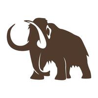 A woolly mammoth is standing in front of a white background vector