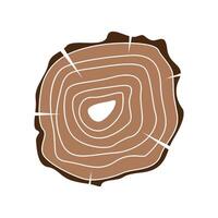 Wood tree stump illustration vector