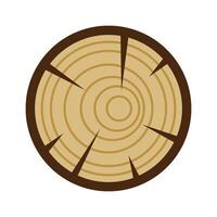 Logwood tree stump icon illustration vector