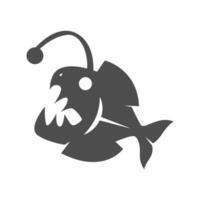 A fish with a hook on its head vector