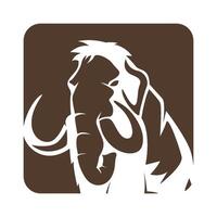 Mammoth icon retro style illustration vector