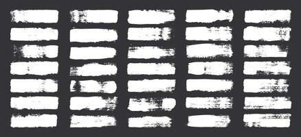 Grunge brush strokes, lines, ink smudges, hand-drawn scribble shapes. Handmade sketchy marks, acrylic stains, charcoal streaks. Paint textures, dry brush effect. Marker underline. illustration vector