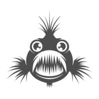 An illustration of a fish with a big mouth vector