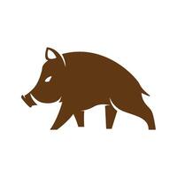 A brown pig on a white background vector