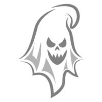 A ghost with a hat and a face on it vector