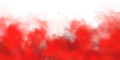 Red colorful smoke clouds isolated on white background, realistic mist effect, fog. Vapor in the air, steam flow. illustration vector