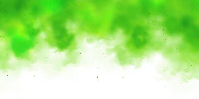 Green colorful smoke clouds isolated on white background, realistic mist effect, fog. Vapor in the air, steam flow. illustration vector