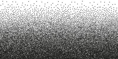 Stipple pattern, dotted geometric background. Stippling, dotwork drawing, shading using dots. Pixel disintegration, random halftone effect. White noise grainy texture. illustration vector