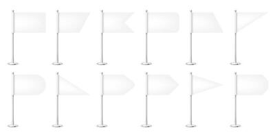 Various blank flags for design vector