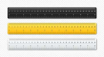 set of colorful measurement rulers vector