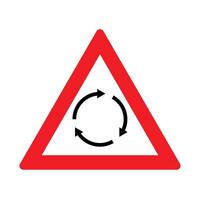 The Illustration of Triangle Roundabout vector