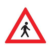 The Illustration of Triangle Pedestrian Sign vector