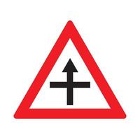 The Illustration of Triangle Crossroad Ahead vector
