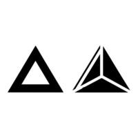 Two black and white triangles with the word triangle vector
