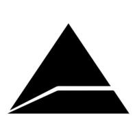 A black and white logo of a triangle vector