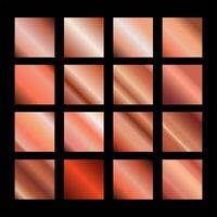 bronze gradients. Metallic bronze gradients. Elegant collection of bronze gradients. vector