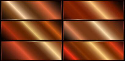 Bronze Metallic Gradient Illustration Collection vector