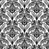 250618 line floral scribble seamless background vector