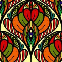 250617 colorful floral scribble seamless background vector