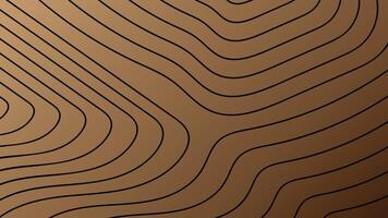 Abstract Brown Background with Curved Black Contour Lines Design vector