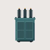 Stylized Power Transformer in Industrial Setting vector