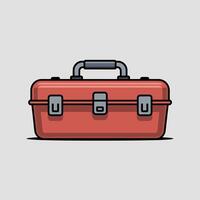 Flat-Style Metal Toolbox in Industrial Design vector