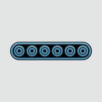 Stylized Industrial Conveyor System in Motion vector