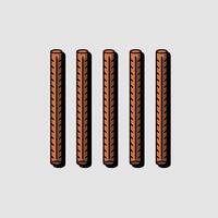 Flat-Style Reinforcement Rods in a Bundle vector