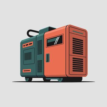Flat-Style Power Generator for Industrial Use vector