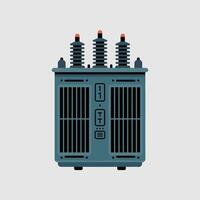 High Voltage Transformer in Simplified Illustration vector
