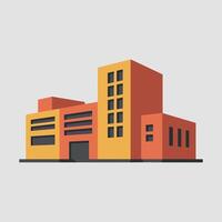 Modern Factory Structure with Clean Lines vector