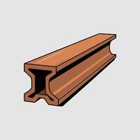 Flat-Style Steel Structure Beam Illustration vector