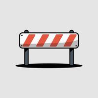 Flat Road Obstruction Used in Construction Zones vector