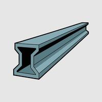 Minimalist I-Beam in Industrial Flat Style vector