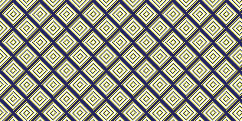 Geometric Abstract Pattern With Repeating Diamond Shapes in Blue and Beige Design