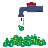 Illustration money and tab vector
