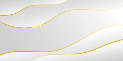 Elegant gold and white abstract wave with soft flowing lines on black background, great for luxury branding, fashion promotions, or premium packaging. vector