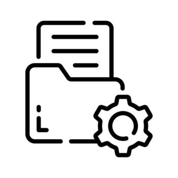 obtener un vislumbrar de carpeta ajuste lineal icono vector