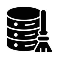 Have a look at this database cleaning glyph icon vector