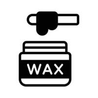 A captivating glyph icon showing wax container and spatula. vector