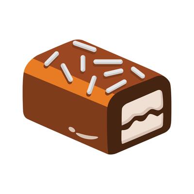 A sleek 2d style icon of long choco stick