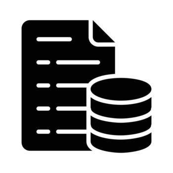 elegante glifo icono demostración base de datos archivo formato vector