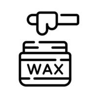 A captivating outline icon showing wax container and spatula vector