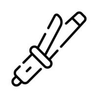 Grab this outline icon of hair curling tool vector
