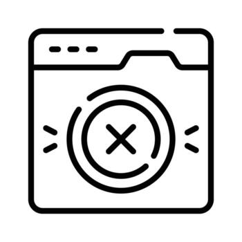 visualmente atractivo contorno icono de web error página vector