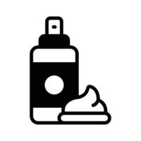Trendy glyph icon of shaving foam dispenser. vector