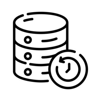 un personalizable contorno icono de db historia archivo vector