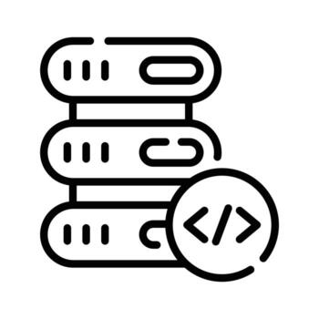 prima contorno icono demostración codificación base de datos función vector