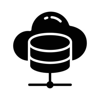 visualmente atractivo glifo icono para compartido db registros vector