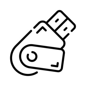 obtener un vislumbrar de esta USB Puerto lineal icono vector